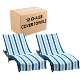 Hospeco® Cabo Cabana Chaise Cover 30x85 Navy/Blue, Pack of 2 (CC-CABOCABANA-NV/BL) Pack of 2