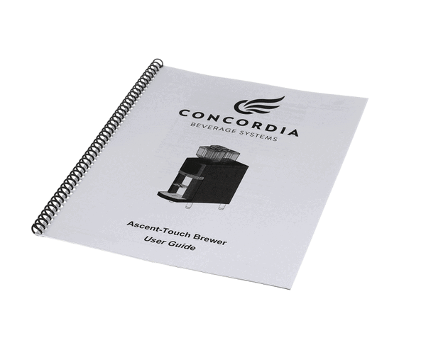 CONCORDIA BEVERAGE SYSTEM 2900-352 ASCENT TOUCH USER GUIDE (CCO2900-352) Each