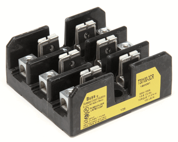 CHAMPION - MOYER DIEBEL 108424 FUSE BLOCK 600V/100A 3P T TYPE (CHA108424) Each
