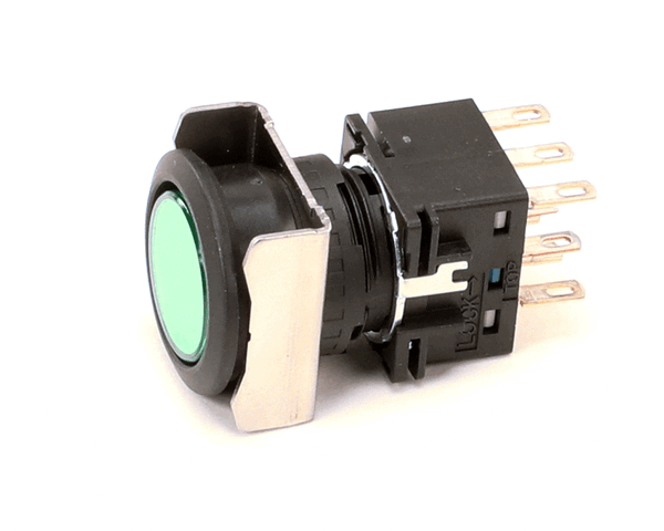 CHAMPION - MOYER DIEBEL 115616 SWITCH,PWR,MAINT.,GRN PB,16MM,DPDT,FLSH (CHA115616) Each