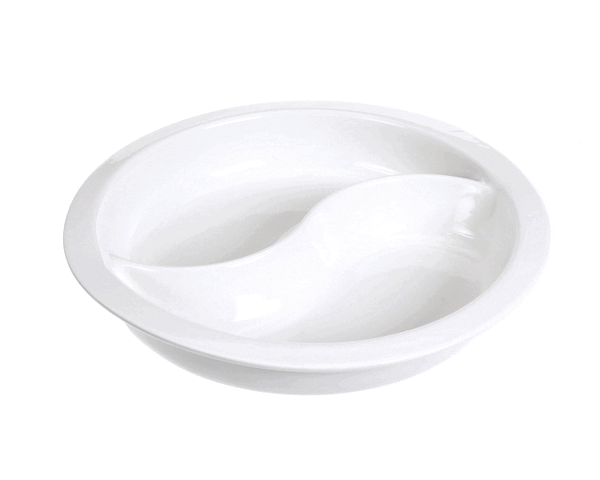 COOKTEK CT-103096 INSERT, PORCELAIN, DIVIDED, CHAFING DISH (CKTECT-103096) Each
