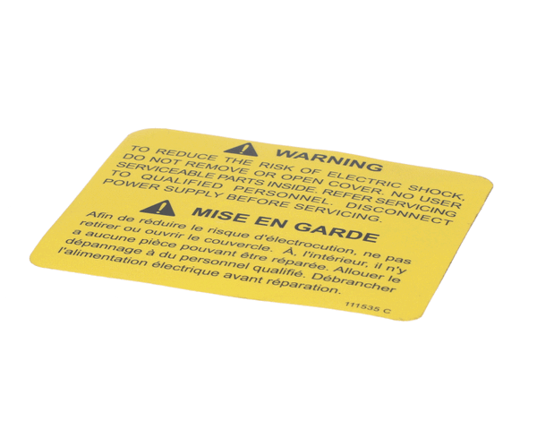Cleveland 111535 Label; Warning Power Disconnec (CLE111535) Each
