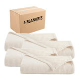 Arkwright Home® Host & Home Cotton Bed Blanket King Beige, 4/Case (BLKT-COT-10490-BG) Case of 4
