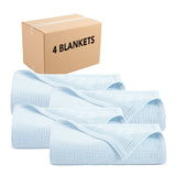 Arkwright Home® Host & Home Cotton Bed Blanket Queen Light Blue, 4/Case (BLKT-COT-9090-LB) Case of 4