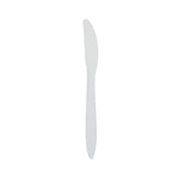 Safety Zone® Medium Weight Polypropylene Knives, Unwrapped, Bulk, White, 1000/Case (SZNCPPMDKNBKW1) Case of 1000