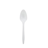 Safety Zone® Medium Weight Polypropylene Spoons, Unwrapped, Bulk, White, 1000/Case (SZNCPPMDTSBKW1) Case of 1000