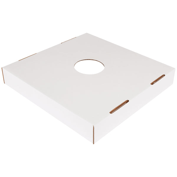 Corrugated Trash Can Lid with Hole - 40 and 50 Gallon (CRRLIDHOLE) Bundle Of 10