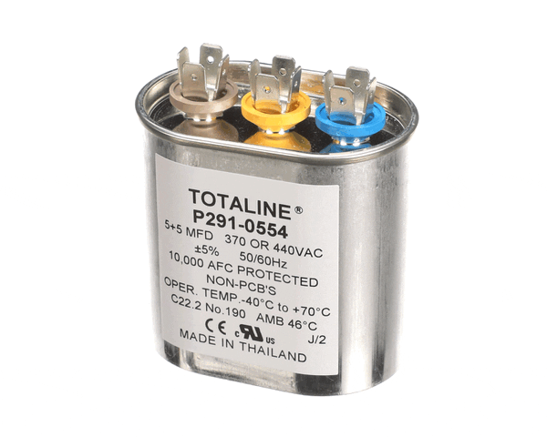 CARRIER HVAC P291-0554 RUN CAPACITOR OVAL 440V DUAL 5/5MFD (CRRP291-0554) Each