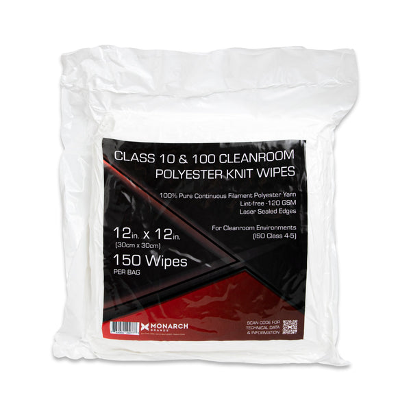 Arkwright Home Cleanroom Wipers Bag of 150 - White - 12x12 (1Bag) (PNP-CRW-12X12) 1/BG