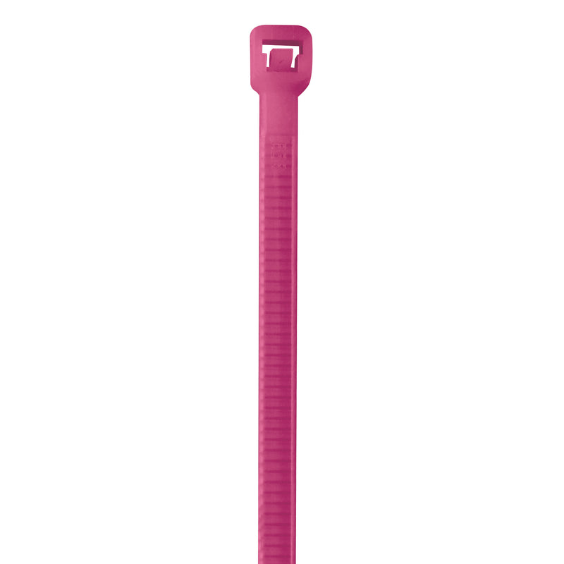 8" 40# Fluorescent Pink Cable Ties (CT444L) Case Of 1000