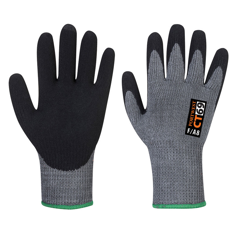 Portwest® CT Cut F7 Nitrile Glove A8 , Gray/Black, Size XXL (CT69G8RXXL) Each