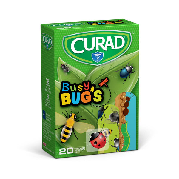 CURAD Bandages, Busy Bugs, Assorted Sizes, 1/BX  (CUR00001RBH) Box of 1