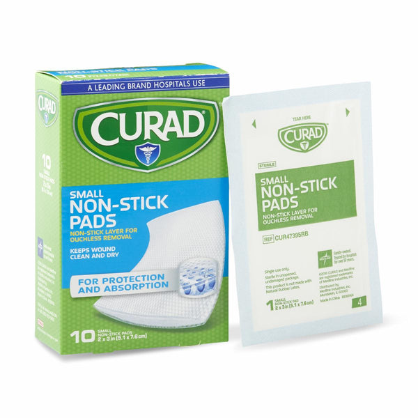 CURAD Sterile Nonstick Pad, 2" x 3", 10/Box, 1/BX  (CUR47395RBH) Box of 1