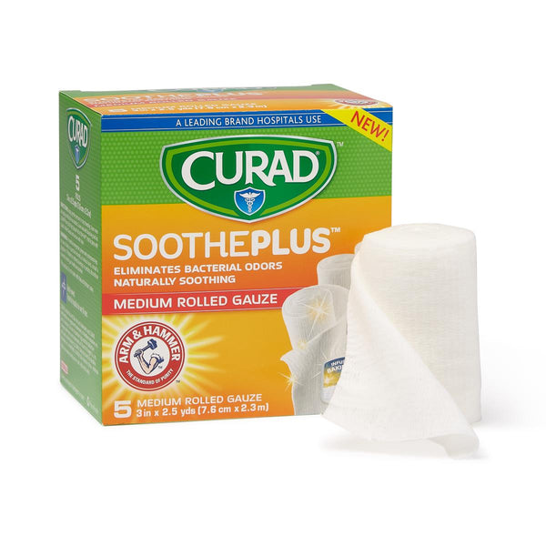 3" x 2.5 yd. CURAD SoothePlus Prosorb Rolled Gauze, 1/EA  (CUR4835AHH) Each