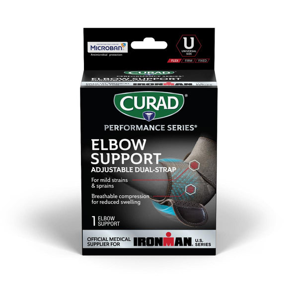 CURAD Performance Series IRONMAN Dual-Strap Wraparound Elbow Support, Universal Size, 1 EA (CURIM17600HH) Each
