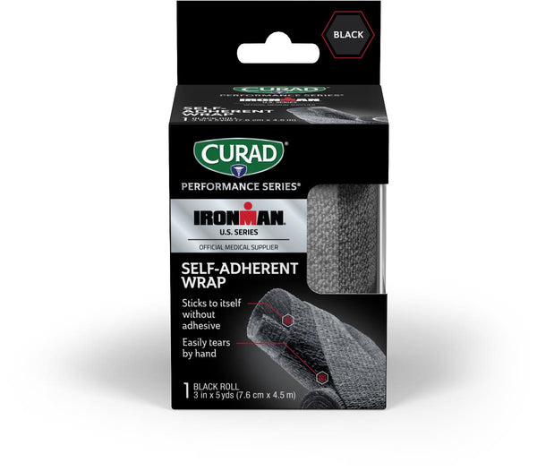 CURAD Performance Series IRONMAN Self-Adherent Wrap, Black, 3", 1/EA  (CURIM5054H) Each