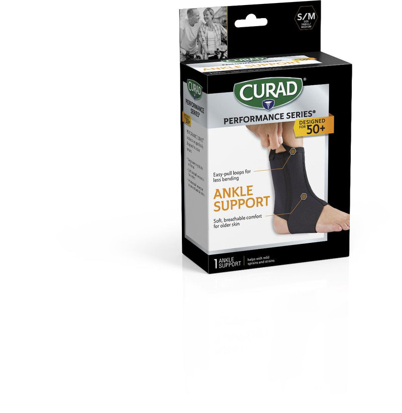 CURAD Neoprene Open Heel Ankle Support, Seniors, Size S/M, 1 EA (CURSR27200MDH) Each