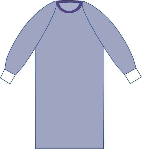 Aurora Nonreinforced Gown with Raglan Sleeves, Sterile, Size XL, 30/CS  (DYNJP2802) Case of 30