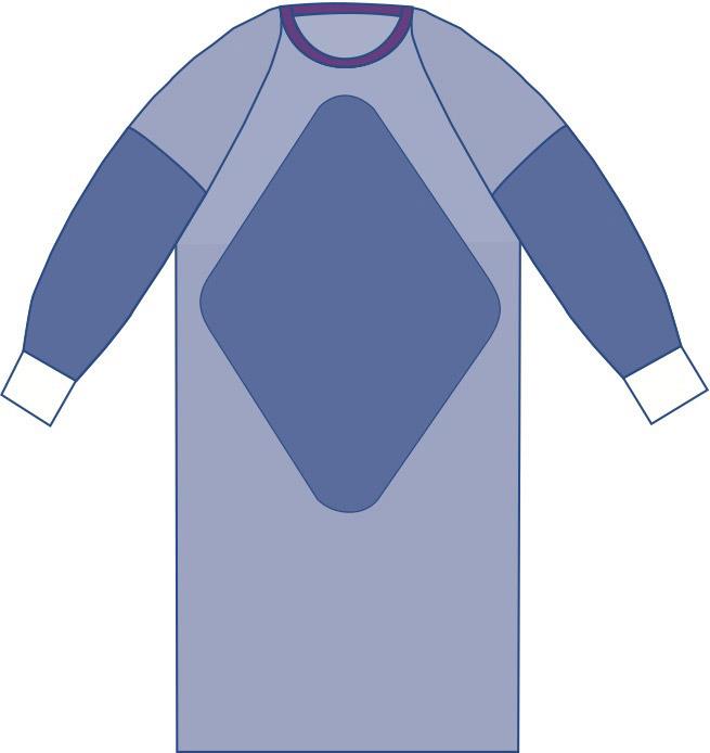 Aurora Fabric-Reinforced Gown with Raglan Sleeves, Sterile, Size 2XL, 28/CS  (DYNJP2806) Case of 28