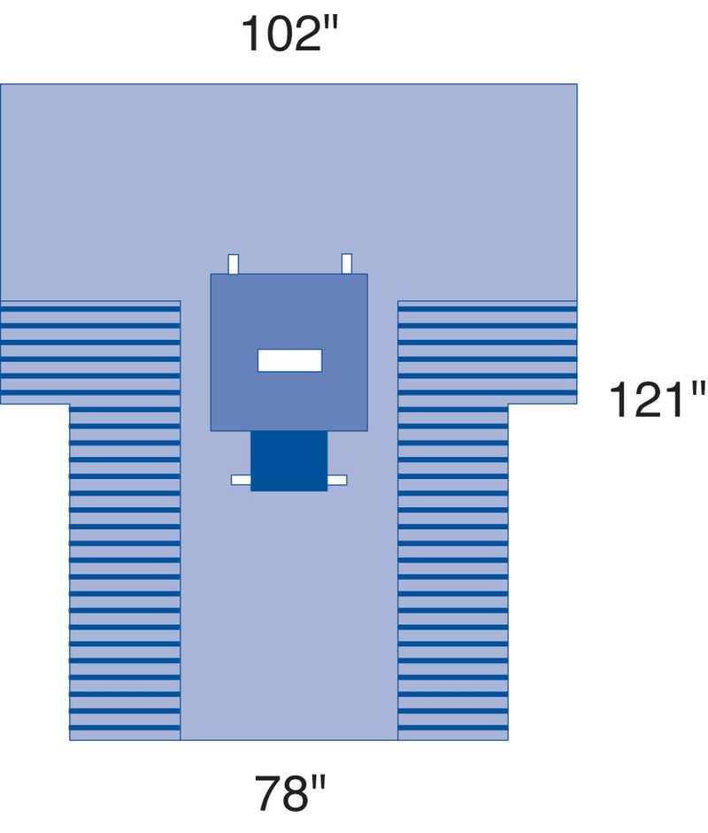 Transverse Laparotomy Drape, 50/CS (SPT-3140SCS) Case of 50
