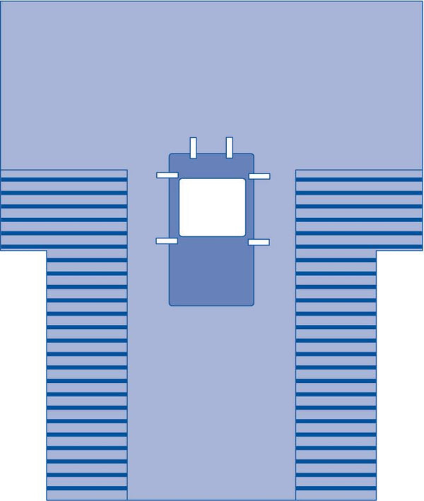 Sterile Laparoscopic Abdominal Drape with 20" x 36 Absorbent Reinforcement and 12" x 13" Fenestration with Adhesive, 102" x 121" x 77", 12/CS  (DYNJP3101) Case of 12