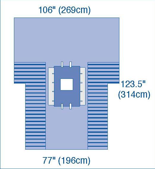 UltraGard Laparoscopic Cholecystectomy Drapes with Troughs, 106" x 123-1/2" x 77" (269 x 314 x 196 cm), 12/CS  (DYNJP3102UG) Case of 12