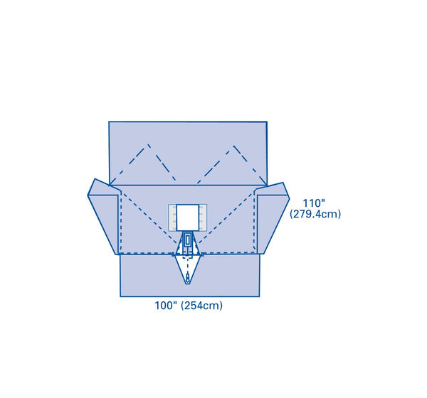 Robotics Sterile Disposable Drape, No Leggings, Two 9" x 25" Troughs, 100" x 122" x 109", 5/CS (DYNJP9107) Case of 5