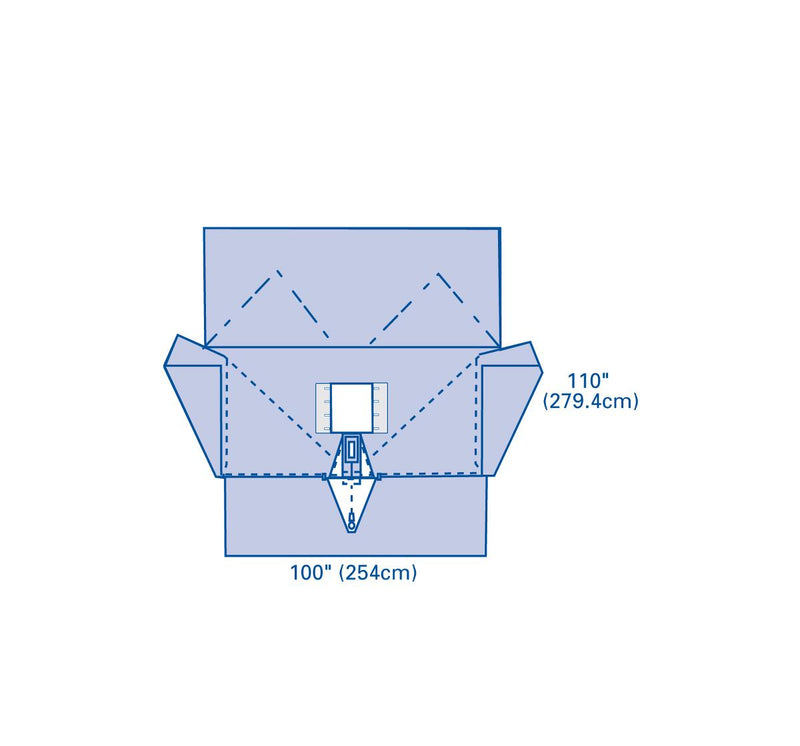 Robotics Sterile Disposable Drape, No Leggings, Two 9" x 25" Troughs, 100" x 122" x 109", 5/CS (DYNJP9107) Case of 5
