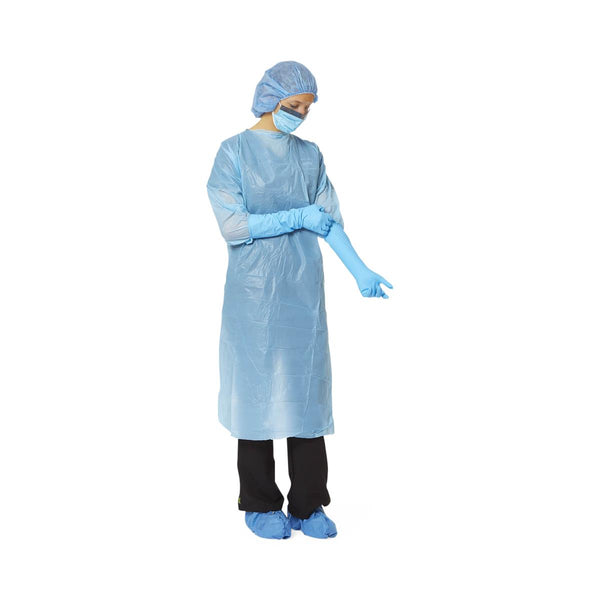 Polyethylene Gowns with Thumb Loop, Blue, Size Regular, 15/BX  (CRI5000Z) Box of 15