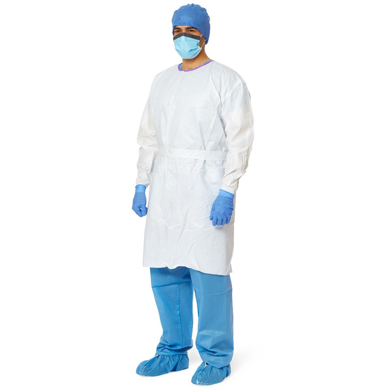 Microporous AAMI Level 3 Isolation Gown, White, Size Regular, 50/CS  (NONLV350) Case of 50