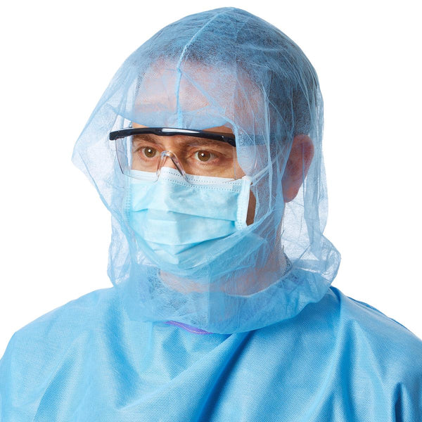 Spunbond Head and Beard Covers, Blue, One Size Fits Most, 300/CS  (NONSH600) Case of 300