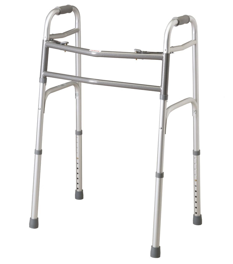 Adult Bariatric Folding Walker, 2 Button, 500 lb. Capacity, Extra Wide, 1/EA  (MDS86410XW) Each