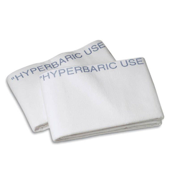 Hyperbaric Blanket, White with Blue Continuous Imprint Marks and Blue Hem, 100% Cotton, 72" x 90", 1/EA  (MDTFB4C20HYW) Each