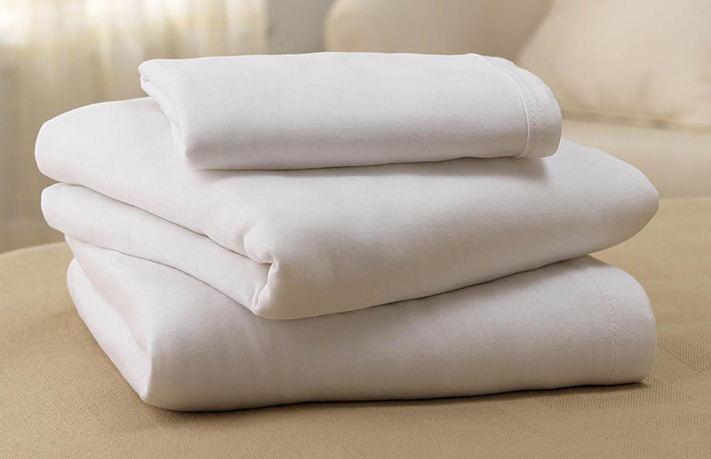 Soft-Fit Knitted Flat Sheet, White, 5 doz./Case, 12/DZ  (MDTFS4J14) 1 Dozen