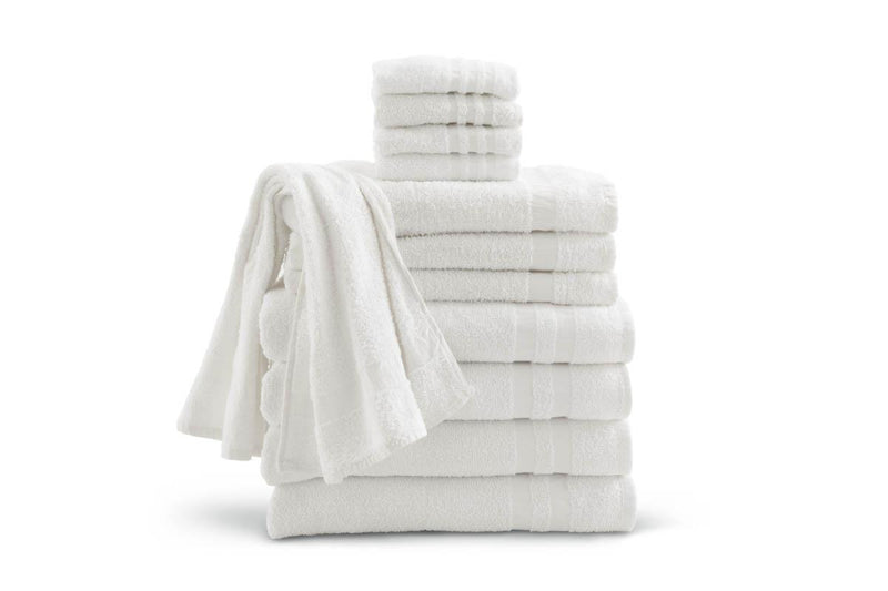 Blended Terry Hand Towel, White, 16" x 27", 3 lb./Dz., 12/DZ  (MDTHT4B30Z) 1 Dozen