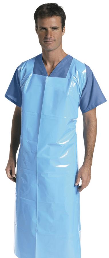 Heavyweight Plastic Pullover Apron, Blue, 41" x 62", 100/CS (NON24280) Case of 100