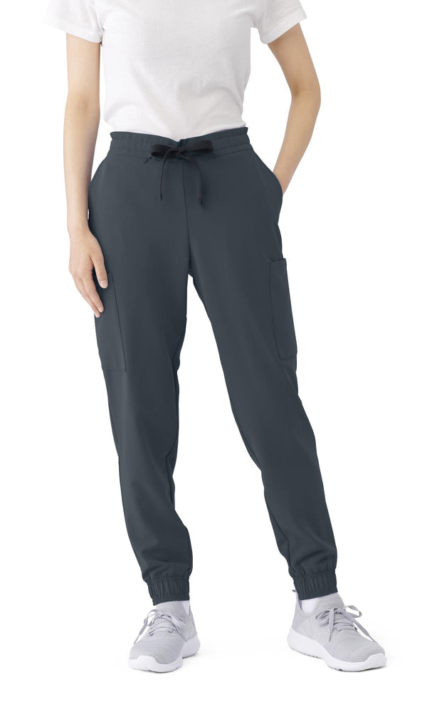 First AVE Women's 7-Pocket Jogger-Style Scrub Pant, Charcoal, Size S Petite, 1 EA (2544CHRSP) Each