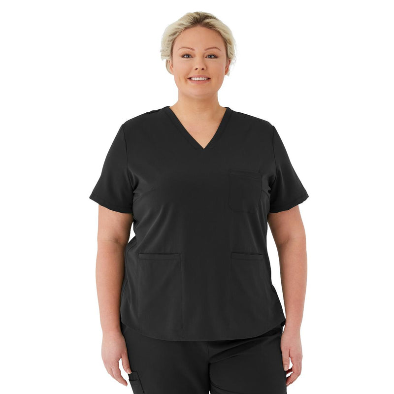 Lex AVE Women's Scrub Top, Black, Size 3XL, 1/EA  (4802BLKXXXL) Each