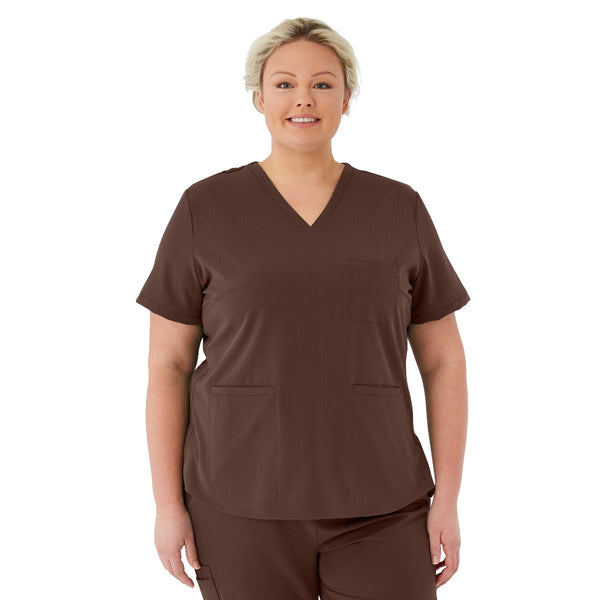 Lex AVE Women's Scrub Top, Chocolate, Size 4XL, 1/EA  (4802CHC4XL) Each