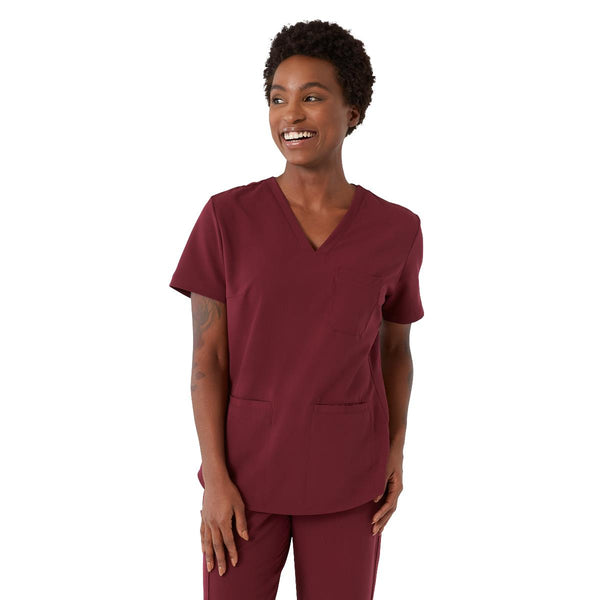 Lex AVE Women's Scrub Top, Wine, Size XS, 1/EA  (4802WNEXS) Each