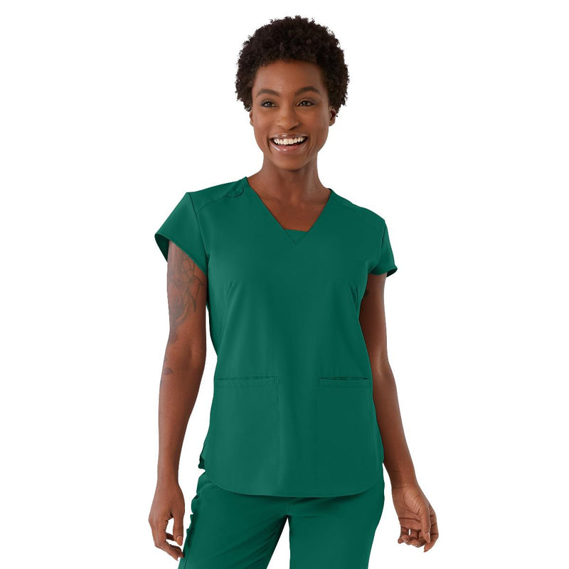 Monroe AVE Women's Scrub Top, Hunter Green, M, 1/EA  (4805HTRM) Each