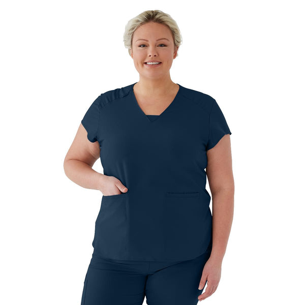 Monroe AVE Women's Scrub Top, Navy, XL, 1/EA  (4805NVYXL) Each