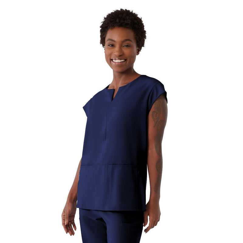 Nolita AVE Women's Scrub Tunic Tops with Notch Collar, 1/EA (4806NVYXS) Each