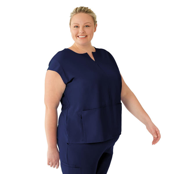 Nolita AVE Women's Tunic Scrub Top, Navy, 2XL, 1/EA  (4806NVYXXL) Each