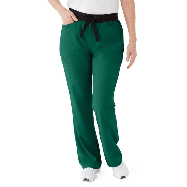 Coastal AVE Women's Modern Bootcut Scrub Pants with Cargo Pockets, Hunter Green, Size XL, 1/EA  (4912HTRXL) Each