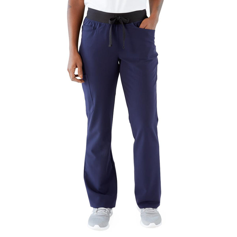 Coastal AVE Women's Modern Bootcut Scrub Pants with Cargo Pockets, Navy, Size 5XL, 1/EA  (4912NVY5XL) Each