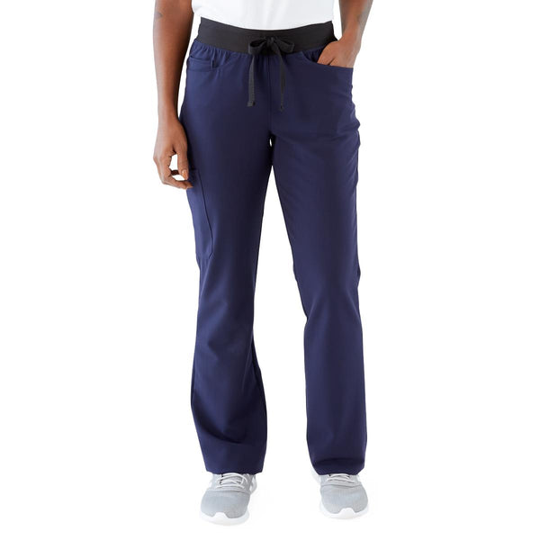 Coastal AVE Women's Modern Bootcut Scrub Pants with Cargo Pockets, Navy, Size M, 1/EA  (4912NVYM) Each