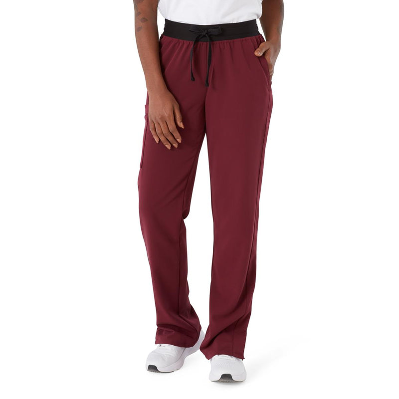 Varick AVE Women's Scrub Pants, Petite, Wine, Size S, 1/EA  (4913WNESP) Each