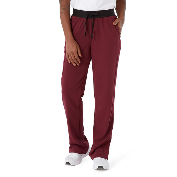 Varick AVE Women's Scrub Pant, Wine, XXS Tall, 1/EA  (4913WNEXXST) Each