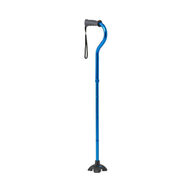 Medline 4U 4-Point Offset Folding Hybrid Cane, Blue, 1/EA  (4UCANEB) Each